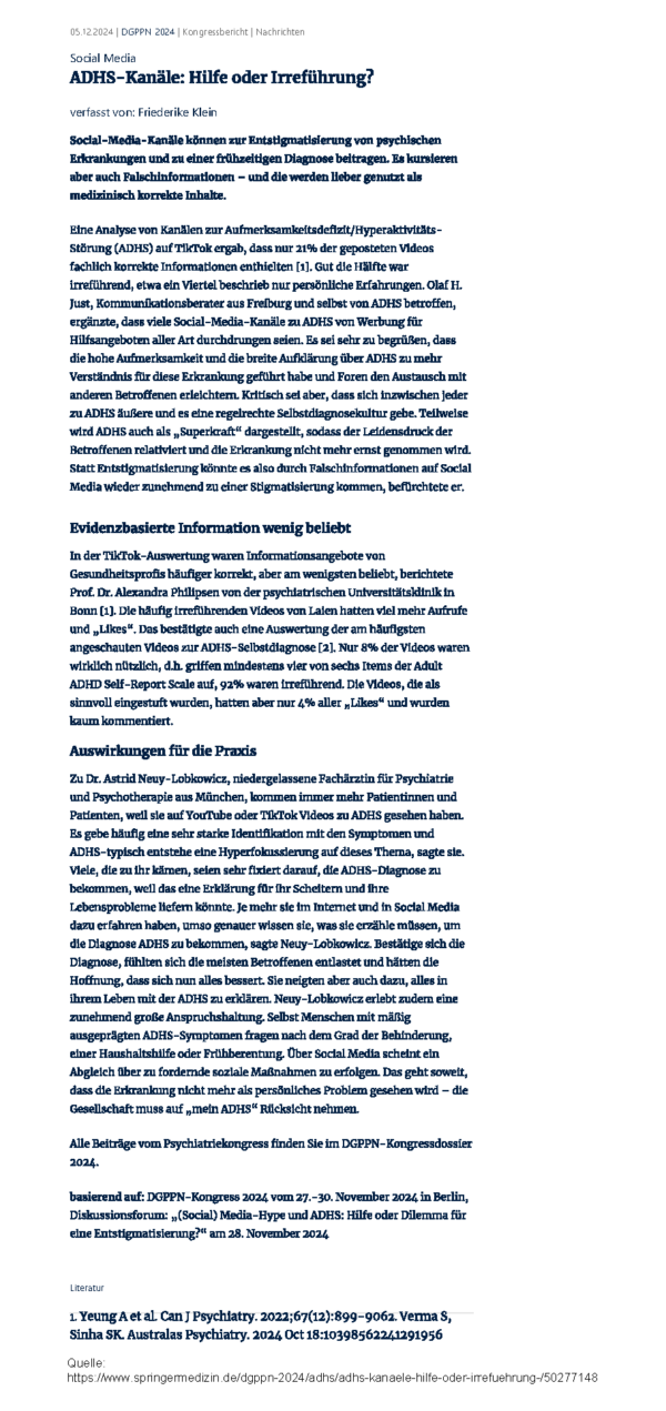 Bild des Artikels adhs kanaele hilfe oder irrefuehrung